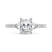 14K White Gold Lab Grown Diamond 1 3/8 Ct.Tw. Engagement Ring