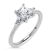 14K White Gold Lab Grown Diamond 1 3/8 Ct.Tw. Engagement Ring