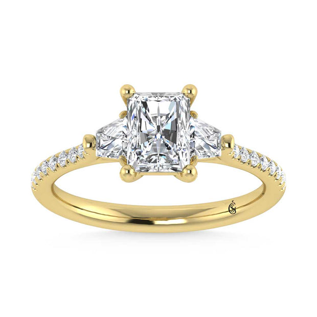 14K Yellow Gold Lab Grown Diamond 1 3/8 Ct.Tw. Engagement Ring