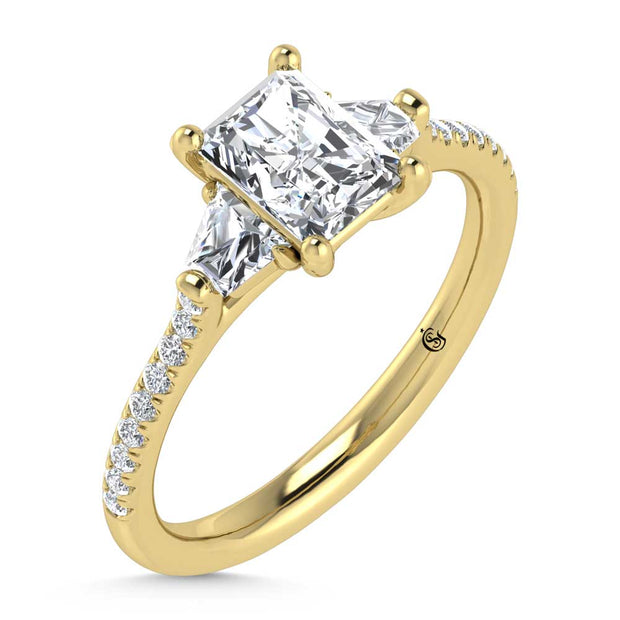 14K Yellow Gold Lab Grown Diamond 1 3/8 Ct.Tw. Engagement Ring