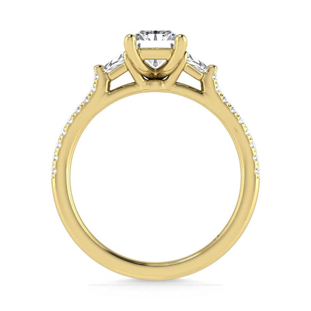 14K Yellow Gold Lab Grown Diamond 1 3/8 Ct.Tw. Engagement Ring