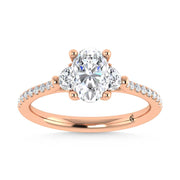 14K Rose Gold Lab Grown Diamond 1 1/4 Ct.Tw. Engagement Ring