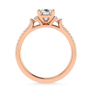 14K Rose Gold Lab Grown Diamond 1 1/4 Ct.Tw. Engagement Ring