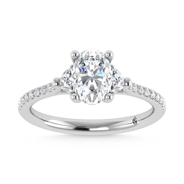 14K White Gold Lab Grown Diamond 1 1/4 Ct.Tw. Engagement Ring