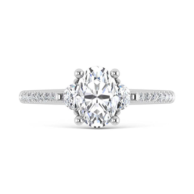 14K White Gold Lab Grown Diamond 1 1/4 Ct.Tw. Engagement Ring