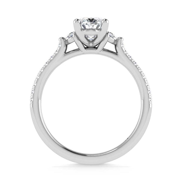 14K White Gold Lab Grown Diamond 1 1/4 Ct.Tw. Engagement Ring