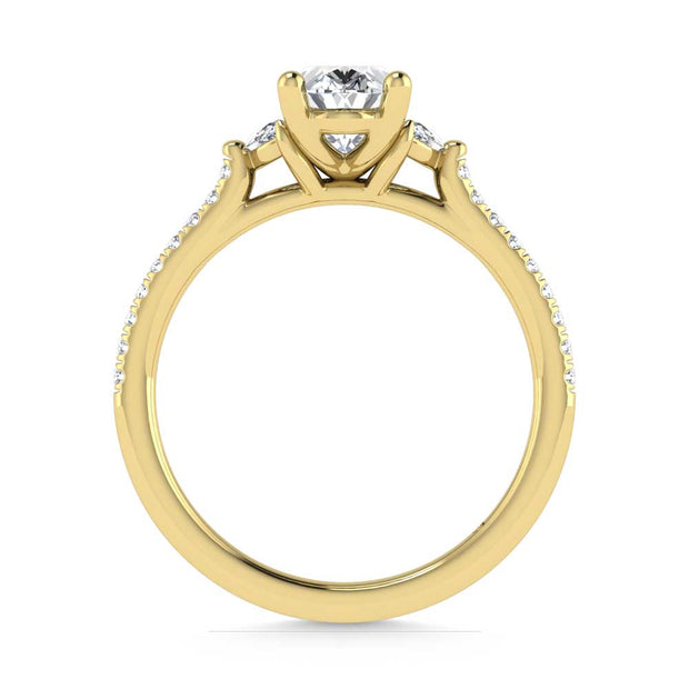 14K Yellow Gold Lab Grown Diamond 1 1/4 Ct.Tw. Engagement Ring