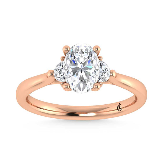 14K Rose Gold Lab Grown Diamond 1 1/6 Ct.Tw. Engagement Ring