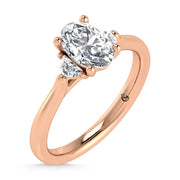 14K Rose Gold Lab Grown Diamond 1 1/6 Ct.Tw. Engagement Ring