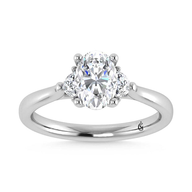 14K White Gold Lab Grown Diamond 1 1/6 Ct.Tw. Engagement Ring