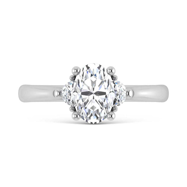 14K White Gold Lab Grown Diamond 1 1/6 Ct.Tw. Engagement Ring