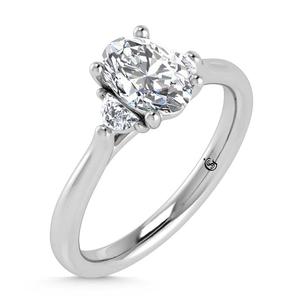 14K White Gold Lab Grown Diamond 1 1/6 Ct.Tw. Engagement Ring