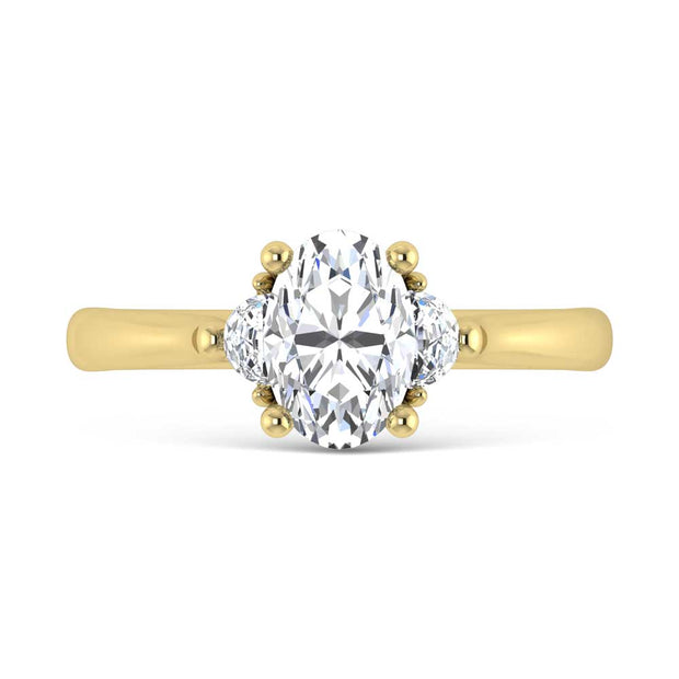 14K Yellow Gold Lab Grown Diamond 1 1/6 Ct.Tw. Engagement Ring