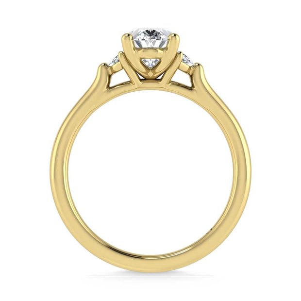 14K Yellow Gold Lab Grown Diamond 1 1/6 Ct.Tw. Engagement Ring