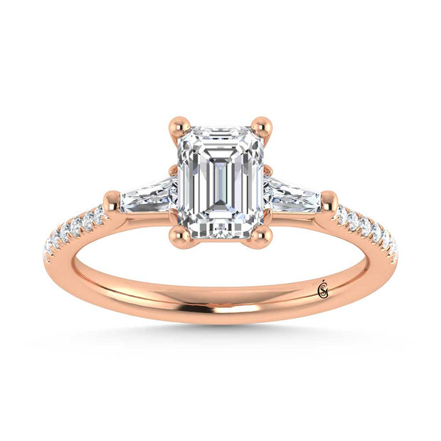 14K Rose Gold Lab Grown Diamond 1 1/4 Ct.Tw. Engagement Ring