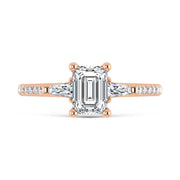 14K Rose Gold Lab Grown Diamond 1 1/4 Ct.Tw. Engagement Ring