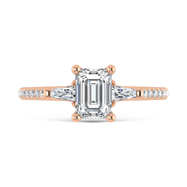 14K Rose Gold Lab Grown Diamond 1 1/4 Ct.Tw. Engagement Ring