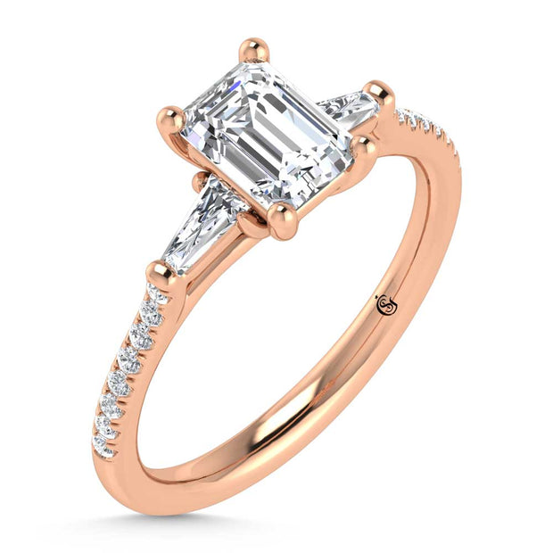 14K Rose Gold Lab Grown Diamond 1 1/4 Ct.Tw. Engagement Ring