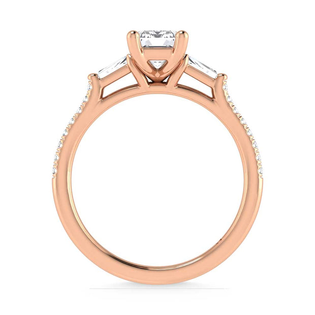 14K Rose Gold Lab Grown Diamond 1 1/4 Ct.Tw. Engagement Ring