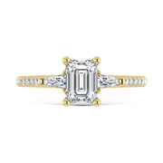 14K Yellow Gold Lab Grown Diamond 1 1/4 Ct.Tw. Engagement Ring