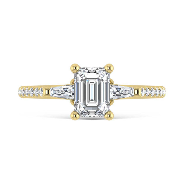 14K Yellow Gold Lab Grown Diamond 1 1/4 Ct.Tw. Engagement Ring