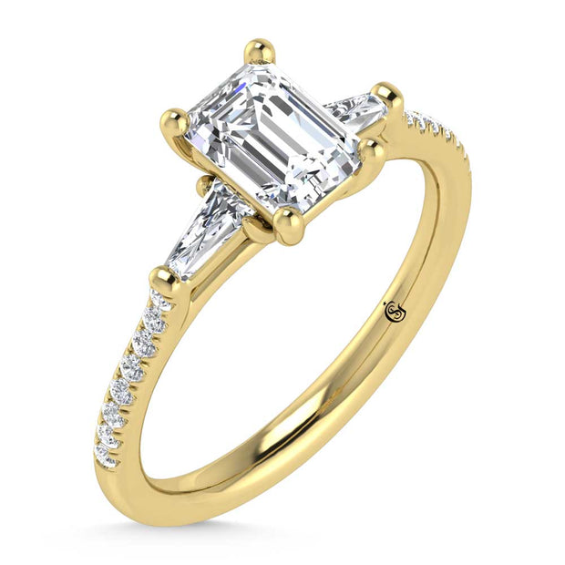 14K Yellow Gold Lab Grown Diamond 1 1/4 Ct.Tw. Engagement Ring