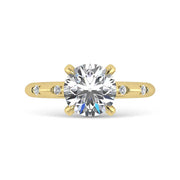 14K Yellow Gold Lab Grown Diamond 3 1/2 Ct.Tw. Round Shape Engagement Ring