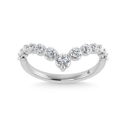 14K White Gold Lab Grown Diamond 1/2 Ct.Tw. Chevron Band