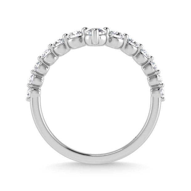 14K White Gold Lab Grown Diamond 1/2 Ct.Tw. Chevron Band