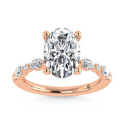 14K Rose Gold Lab Grown Diamond 2 3/8 Ct.Tw. Engagement Ring