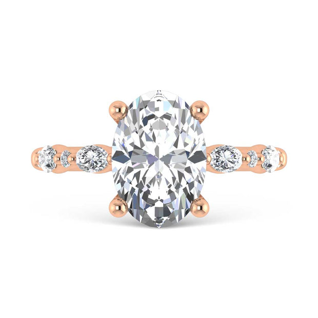 14K Rose Gold Lab Grown Diamond 2 3/8 Ct.Tw. Engagement Ring