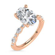 14K Rose Gold Lab Grown Diamond 2 3/8 Ct.Tw. Engagement Ring