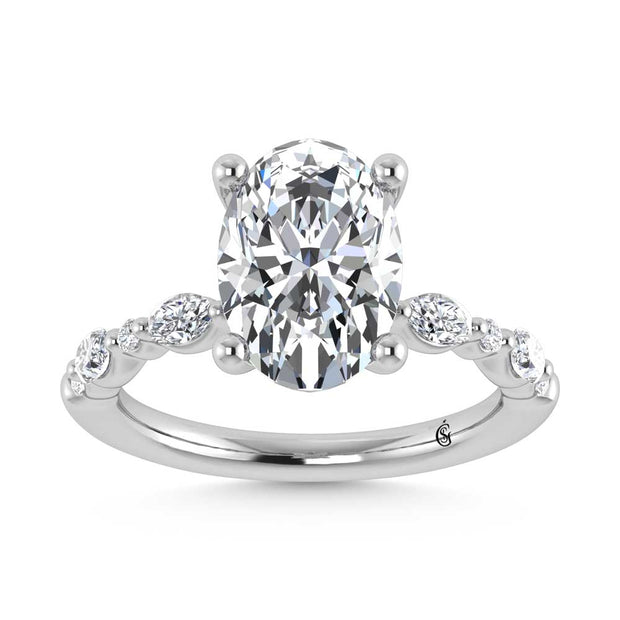 14K White Gold Lab Grown Diamond 2 3/8 Ct.Tw. Engagement Ring