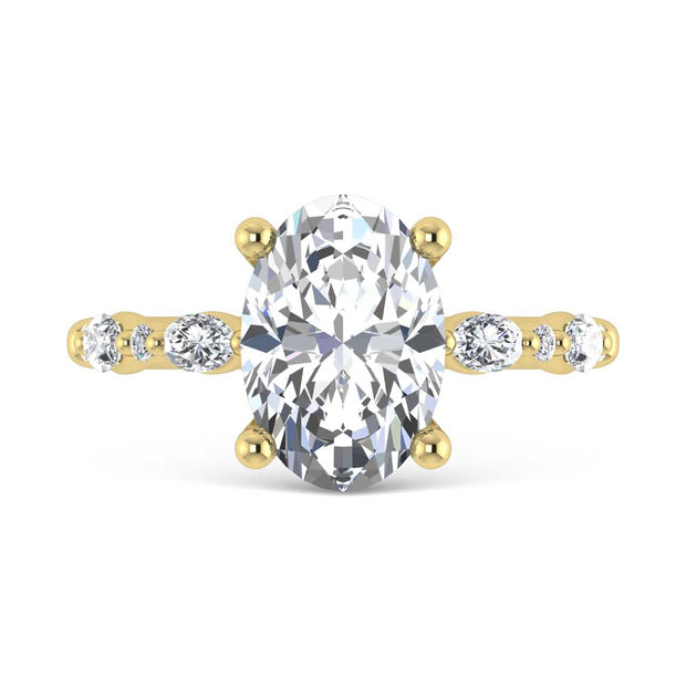 14K Yellow Gold Lab Grown Diamond 2 3/8 Ct.Tw. Engagement Ring