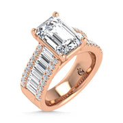 14K Rose Gold Lab Grown Diamond 4 1/6 Ct.Tw. Engagement Ring