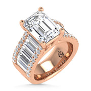 14K Rose Gold Lab Grown Diamond 7 1/2 Ct.Tw. Engagement Ring