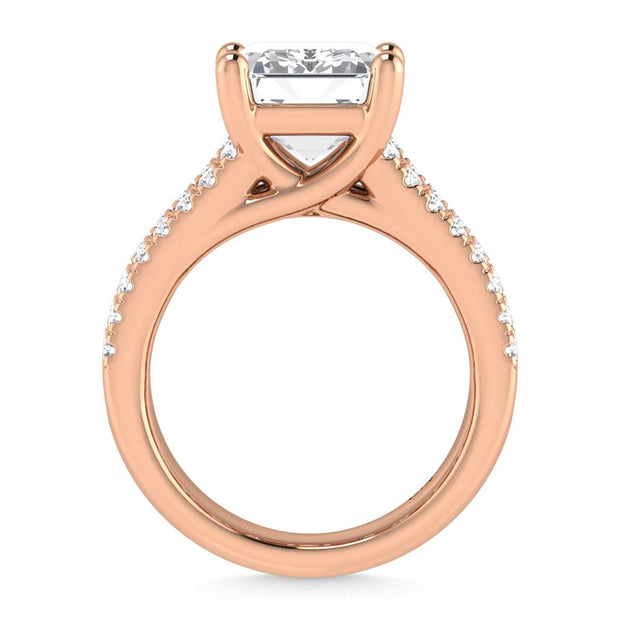 14K Rose Gold Lab Grown Diamond 7 1/2 Ct.Tw. Engagement Ring