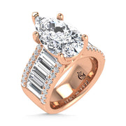 14K Rose Gold Lab Grown Diamond 7 1/2 Ct.Tw. Engagement Ring