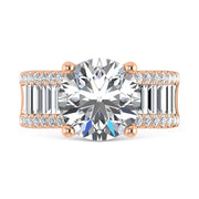 14K Rose Gold Lab Grown Diamond 4 1/6 Ct.Tw. Engagement Ring