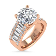 14K Rose Gold Lab Grown Diamond 4 1/6 Ct.Tw. Engagement Ring