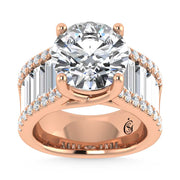 14K Rose Gold Lab Grown Diamond 7 1/2 Ct.Tw. Engagement Ring