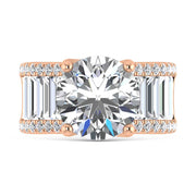 14K Rose Gold Lab Grown Diamond 7 1/2 Ct.Tw. Engagement Ring