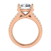 14K Rose Gold Lab Grown Diamond 7 1/2 Ct.Tw. Engagement Ring