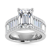 14K White Gold Lab Grown Diamond 4 1/6 Ct.Tw. Engagement Ring