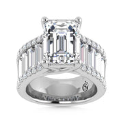 14K White Gold Lab Grown Diamond 7 1/2 Ct.Tw. Engagement Ring