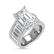 14K White Gold Lab Grown Diamond 7 1/2 Ct.Tw. Engagement Ring