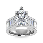 14K White Gold Lab Grown Diamond 4 1/6 Ct.Tw. Engagement Ring