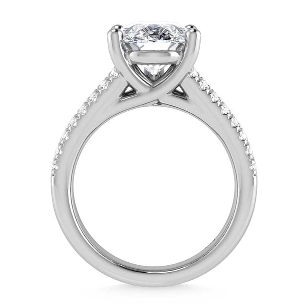 14K White Gold Lab Grown Diamond 4 1/6 Ct.Tw. Engagement Ring