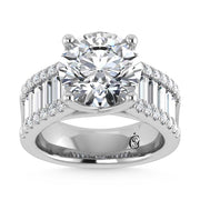 14K White Gold Lab Grown Diamond 4 1/6 Ct.Tw. Engagement Ring