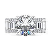 14K White Gold Lab Grown Diamond 4 1/6 Ct.Tw. Engagement Ring